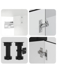 Set Mobili da Cucina 8 pz Kalmar Neri Legno Multistrato