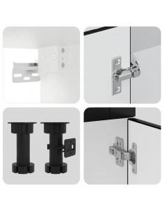 Set Mobili da Cucina 8 pz Kalmar Neri Legno Multistrato