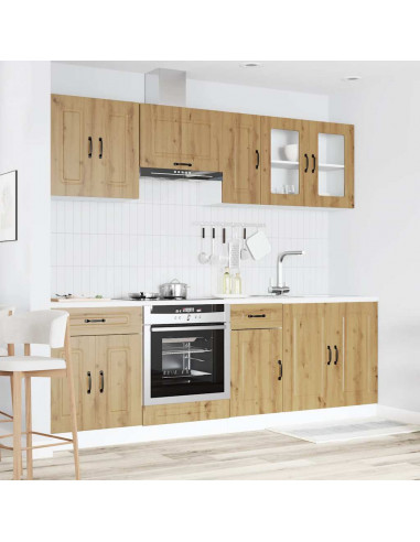 Set Mobili da Cucina 8 pz Kalmar Rovere Artigianale Truciolato