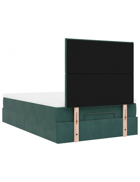 Struttura Letto Pouf con Materassi 120x200 cm Velluto