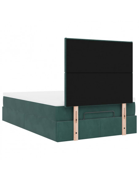 Struttura Letto Pouf con Materassi 120x200 cm Velluto
