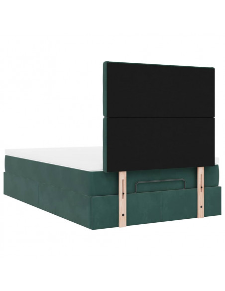 Struttura Letto Pouf con Materassi 120x200 cm Velluto