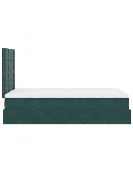 Struttura Letto Pouf con Materassi 120x200 cm Velluto