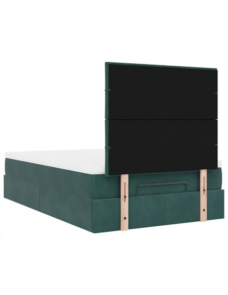 Struttura Letto Pouf con Materassi 120x200 cm Velluto