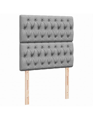 Struttura Letto Pouf con Materassi 200x200 cm in Tessuto