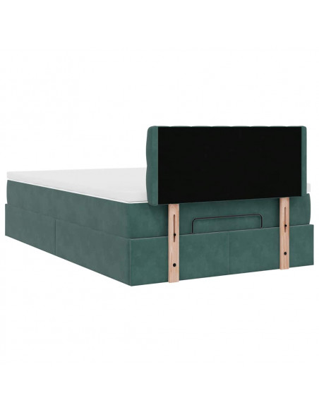 Struttura Letto Pouf con Materasso 120x200 cm Velluto