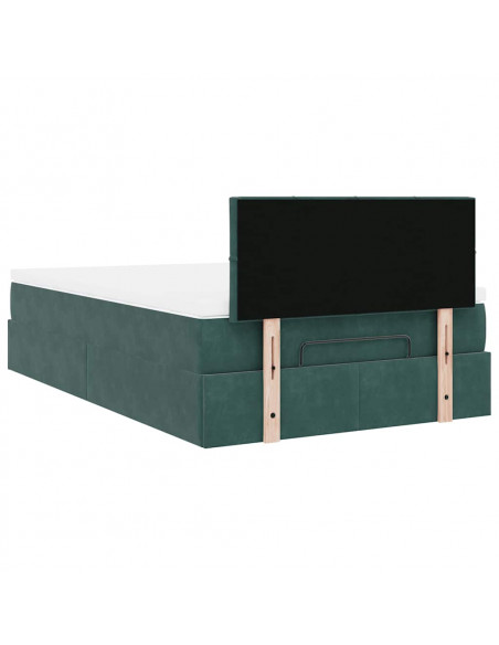 Struttura Letto Pouf con Materasso 120x200 cm Velluto