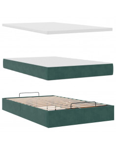 Struttura Letto Pouf con Materasso 120x200 cm Velluto