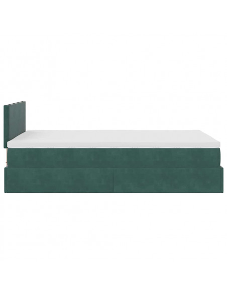 Struttura Letto Pouf con Materasso 120x200 cm Velluto