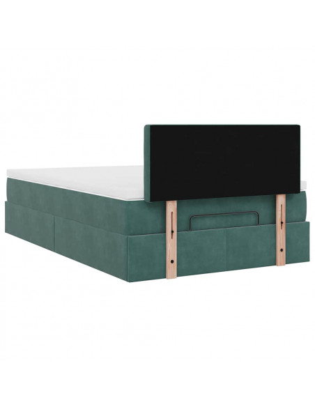 Struttura Letto Pouf con Materasso 120x200 cm Velluto