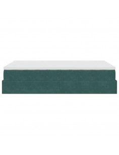 Struttura Letto Pouf con Materasso 120x200 cm Velluto