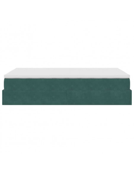 Struttura Letto Pouf con Materasso 120x200 cm Velluto