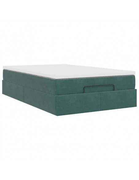 Struttura Letto Pouf con Materasso 120x200 cm Velluto