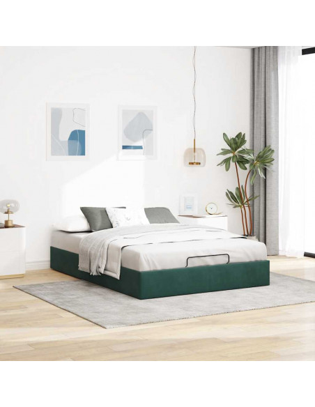 Struttura Letto Pouf senza Materasso 140x190 cm in Velluto