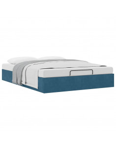 Struttura Letto Pouf senza Materasso 140x190 cm in Velluto