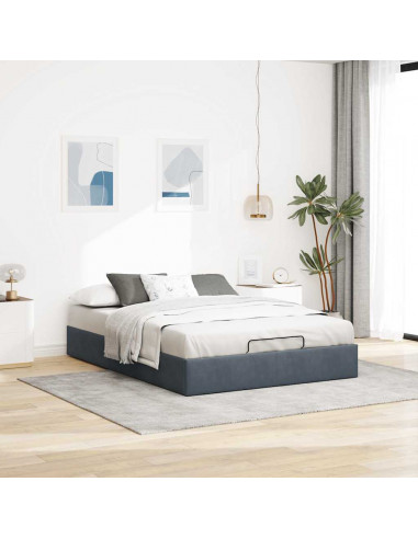 Struttura Letto Pouf Senza Materasso 140x190 cm Velluto