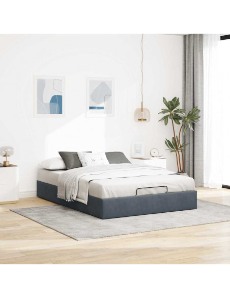 Struttura Letto Pouf Senza Materasso 140x190 cm Velluto