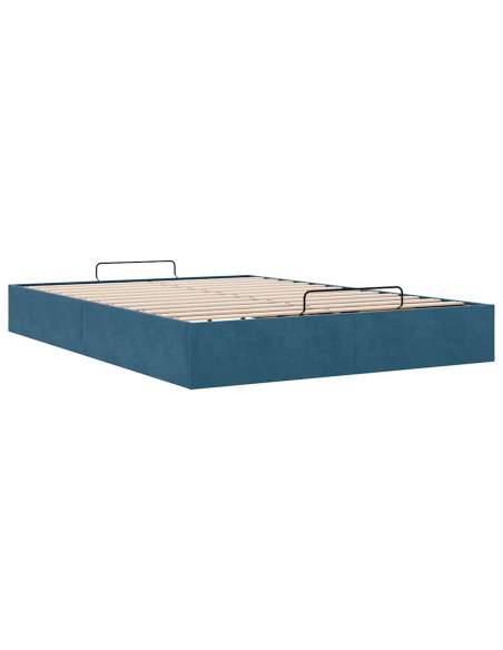Struttura Letto Pouf senza Materasso 140x200 cm in Velluto