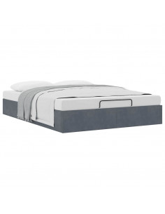 Struttura Letto Pouf senza Materasso 140x200 cm in Velluto