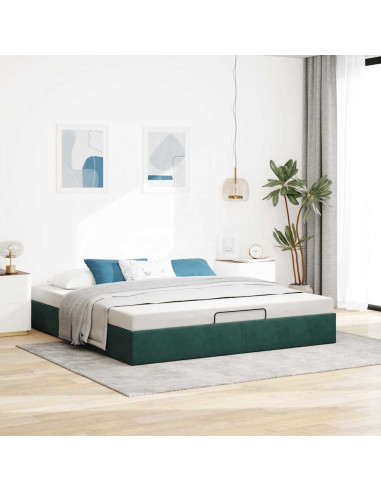 Struttura Letto Pouf senza Materasso 160x200 cm in Velluto