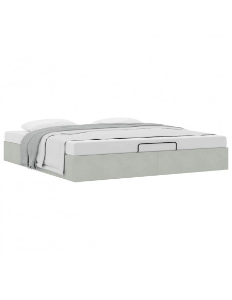 Struttura Letto Pouf senza Materasso 160x200 cm in Velluto