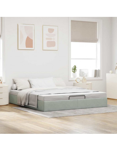 Struttura Letto Pouf senza Materasso 160x200 cm in Velluto