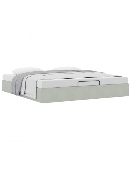 Struttura Letto Pouf senza Materasso 180x200 cm in Velluto