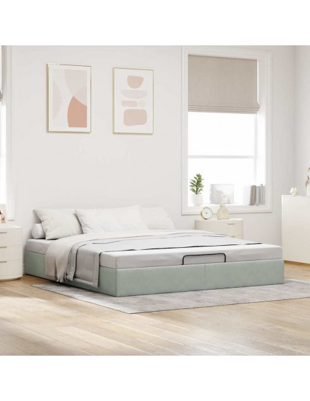 Struttura Letto Pouf senza Materasso 180x200 cm in Velluto