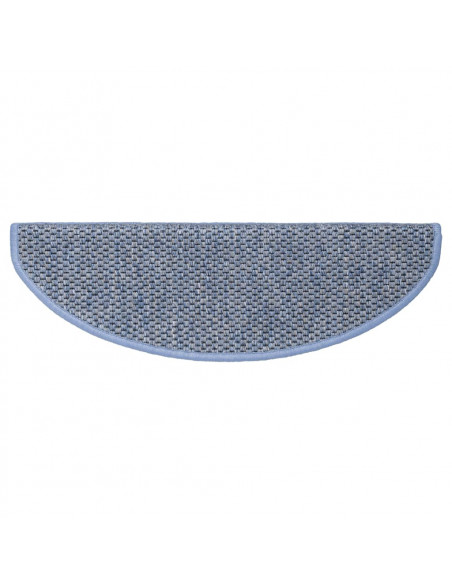 Tappeti Autoadesivi per Scale Aspetto Sisal 15pz 56x17x3 cm Blu