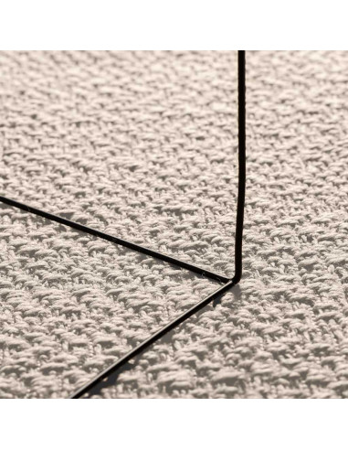 Tappeto ZIZUR Crema 120x120 cm Aspetto Iuta Interni ed Esterni