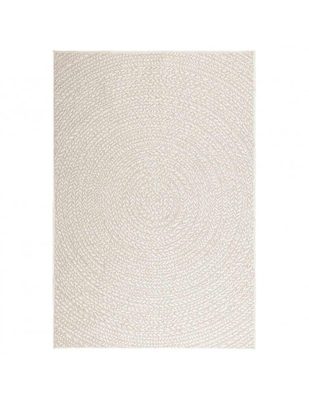 Tappeto ZIZUR Crema 120x170 cm Aspetto Iuta Interni ed Esterni
