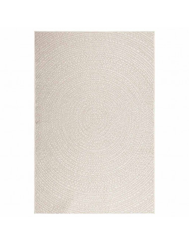 Tappeto ZIZUR Crema 140x200 cm Aspetto Iuta Interni ed Esterni
