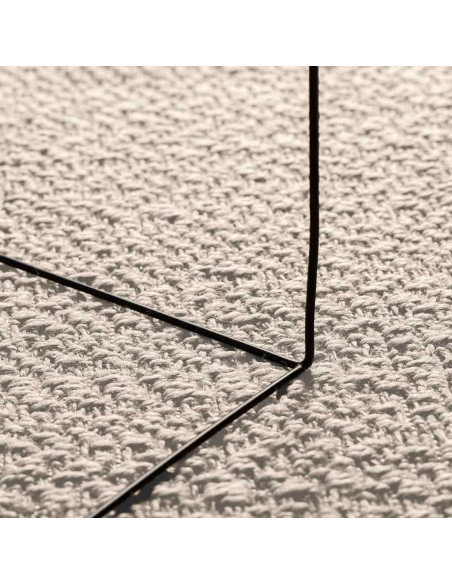 Tappeto ZIZUR Crema 140x200 cm Aspetto Iuta Interni ed Esterni