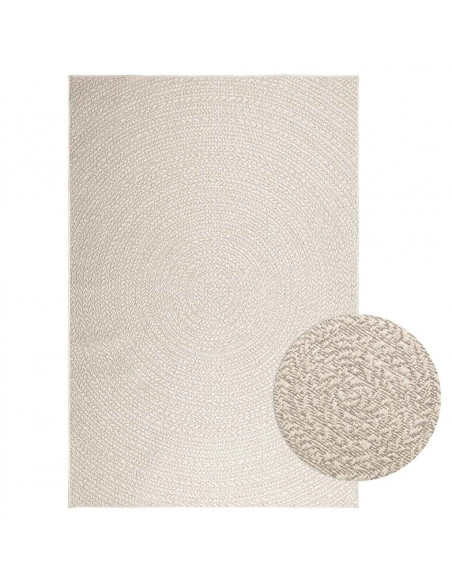 Tappeto ZIZUR Crema 160x230 cm Aspetto Iuta Interni ed Esterni