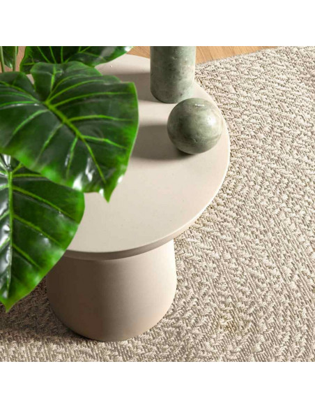 Tappeto ZIZUR Crema 160x230 cm Aspetto Iuta Interni ed Esterni