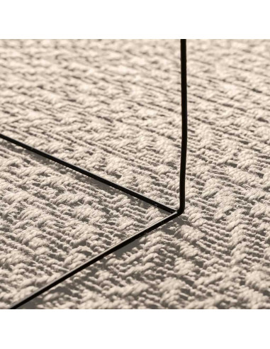 Tappeto ZIZUR Crema 200x200 cm Aspetto Iuta Interni ed Esterni