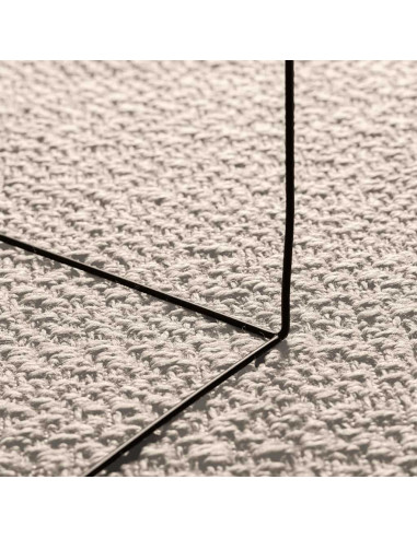 Tappeto ZIZUR Crema 200x200 cm Aspetto Iuta Interni ed Esterni