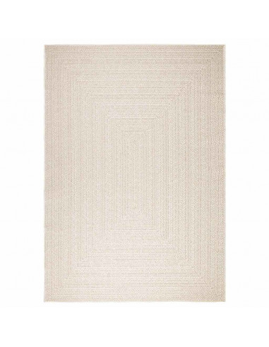 Tappeto ZIZUR Crema 200x290 cm Aspetto Iuta Interni ed Esterni