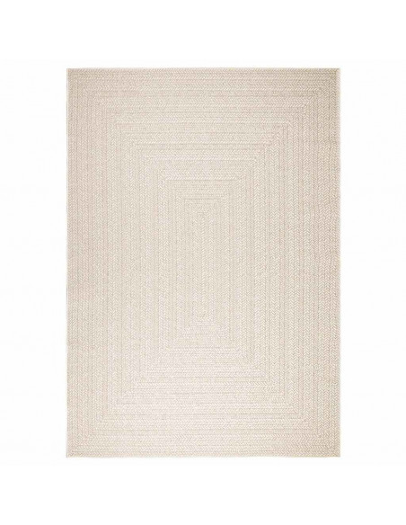 Tappeto ZIZUR Crema 200x290 cm Aspetto Iuta Interni ed Esterni