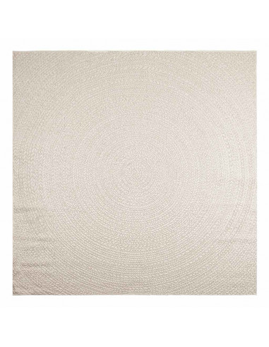 Tappeto ZIZUR Crema 240x240 cm Aspetto Iuta Interni ed Esterni