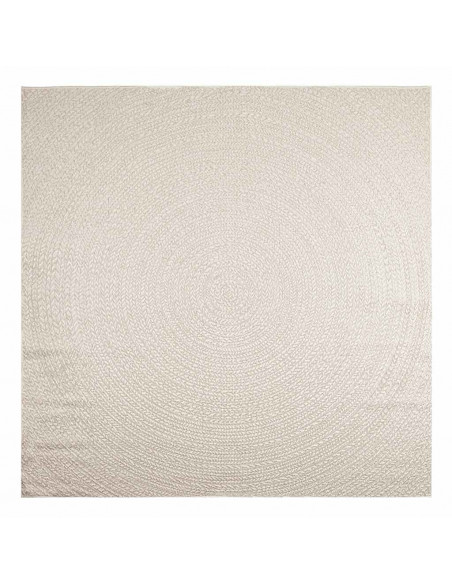 Tappeto ZIZUR Crema 240x240 cm Aspetto Iuta Interni ed Esterni