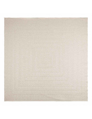 Tappeto ZIZUR Crema 240x240 cm Aspetto Iuta Interni ed Esterni