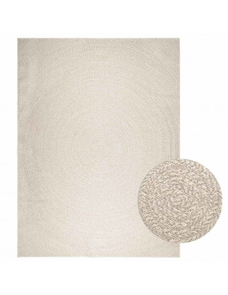 Tappeto ZIZUR Crema 240x340 cm Aspetto Iuta Interni ed Esterni