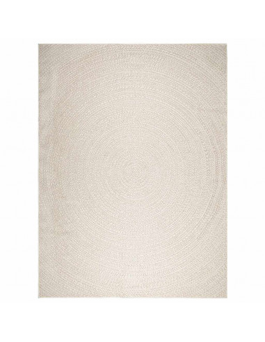 Tappeto ZIZUR Crema 240x340 cm Aspetto Iuta Interni ed Esterni