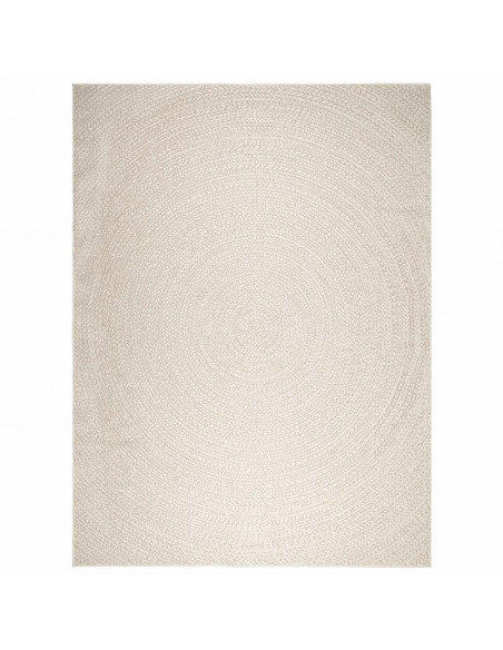 Tappeto ZIZUR Crema 240x340 cm Aspetto Iuta Interni ed Esterni