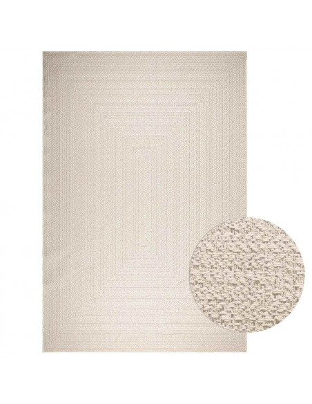 Tappeto ZIZUR Crema 240x340 cm Aspetto Iuta Interni ed Esterni