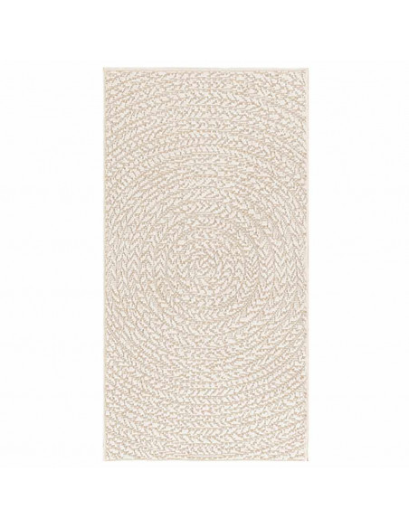 Tappeto ZIZUR Crema 60x110 cm Aspetto Iuta Interni ed Esterni