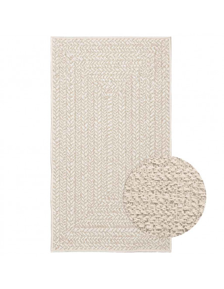 Tappeto ZIZUR Crema 60x110 cm Aspetto Iuta Interni ed Esterni