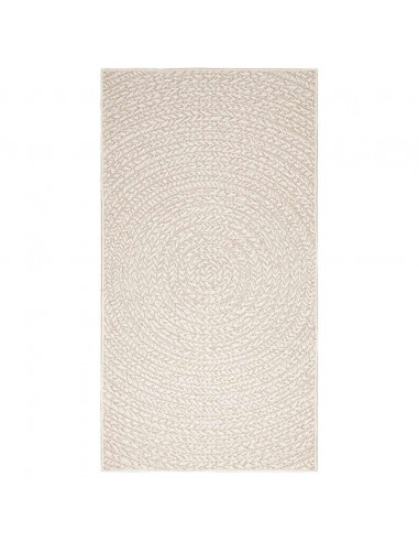 Tappeto ZIZUR Crema 80x150 cm Aspetto Iuta Interni ed Esterni