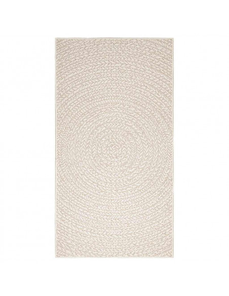 Tappeto ZIZUR Crema 80x150 cm Aspetto Iuta Interni ed Esterni